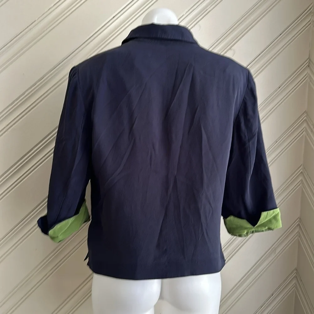 Vintage 100% Silk Blouse Size 10 - Picture 5 of 9